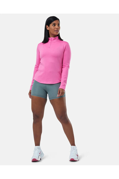 Футболка женская Nike One Half Zip Long Sleeve Top - Pink