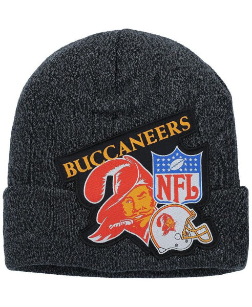 Big Boys and Girls Black Tampa Bay Buccaneers XL Logo Cuffed Knit Hat