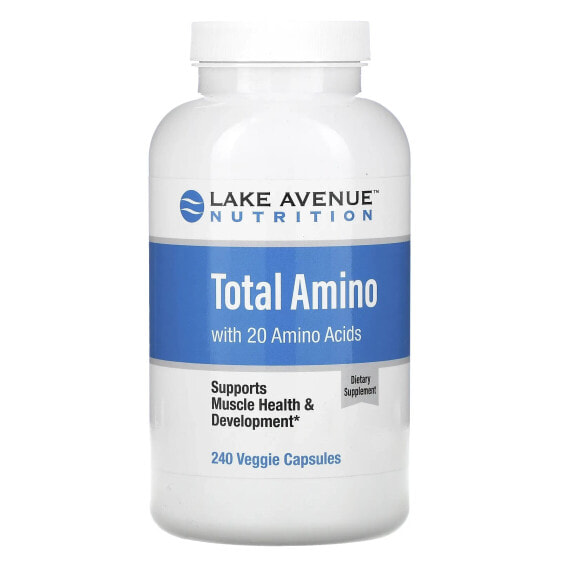 Аминокислоты Lake Avenue Nutrition Total Amino, 240 капсул