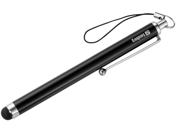 SANDBERG Touchscreen Stylus Pen Saver - Universal - Any brand - Black - Silver - Metal - Rubber - 1 pc(s) - 100 mm