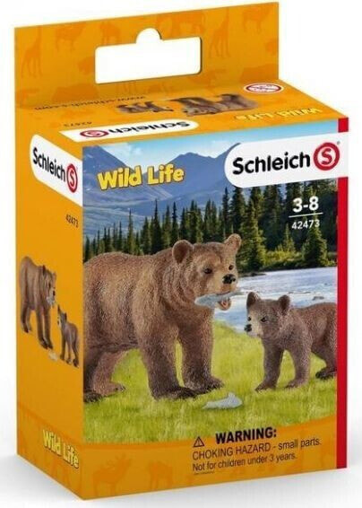 Фигурка Schleich Мать гризли с маленьким медведем