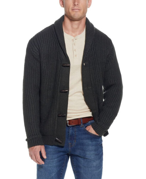 Men's Lined Toggle Cardigan Sweater