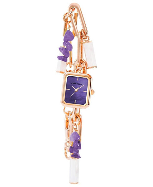 Часы Anne Klein Three Hand Rose Gold Tone Charm Watch