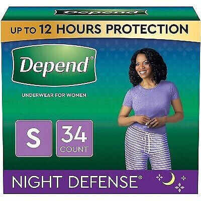 Depend Night Defense Adult Incontinence Underwear for Women - Overnight