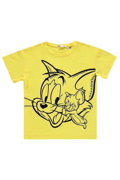 Tom Ve Jerry Kız Çocuk Tişört 10-13 Yaş Sarı