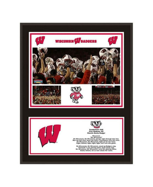 Wisconsin Badgers 12'' x 15'' Sublimated Team Plaque