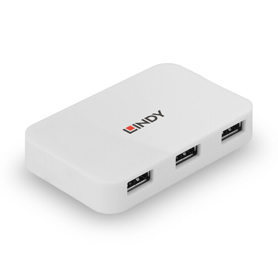 Lindy USB 3.0 Hub Basic 4 Port - USB 3.2 Gen 1 (3.1 Gen 1) Type-A - USB 3.2 Gen 1 (3.1 Gen 1) Type-A - 5000 Mbit/s - White - Windows 2000 - Windows 7 Home Basic - Windows 7 Home Premium - Windows 7 Professional - Windows 7... - Mac OS X 10.8 Mountain Lion