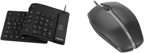 LogiLink ID0019A - flexible & wasserfeste Tastatur (QWERTZ) 109 Tasten, mit USB-PS/2 Adapter, Farbe: Schwarz