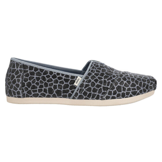 TOMS Alpargata Slip On Womens Black, Blue Flats Casual 10015678T