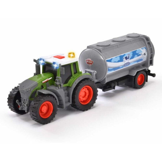 Игрушечный транспорт Dickie Toys Трактор Fendt с молочным баком 26 см со светом и звуком