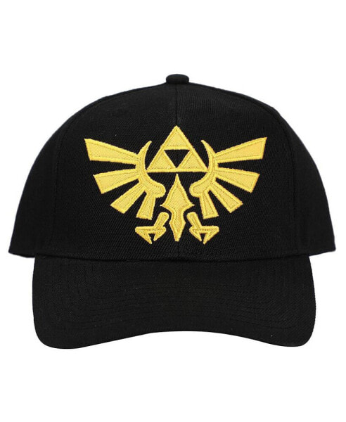 Men's Nintendo Legend of Zelda Hyrule Embroidered Symbol Black Adjustable Hat