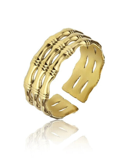 Raelynn Gold Ring MCR23008G Gold Plated Open Ring