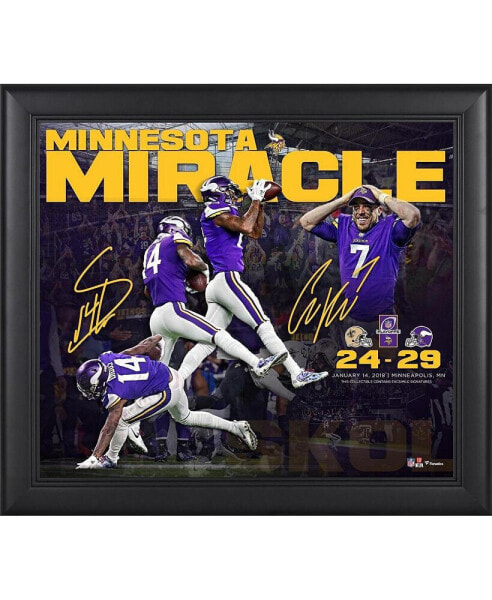 Minnesota Vikings Framed 15" x 17" Minnesota Miracle Collage - Facsimile Signatures
