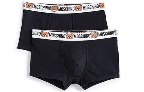 MOSCHINO莫斯奇诺 小熊四角平角裤 男款 黑色 送礼推荐 / MOSCHINO A4770-8119-0555