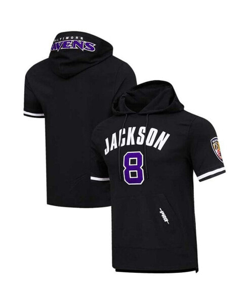 Men's Lamar Jackson Black Baltimore Ravens Player Name and Number Hoodie T-shirt