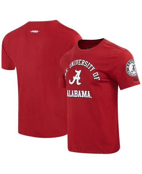 Men's Crimson Alabama Crimson Tide Classic Stacked Logo T-shirt