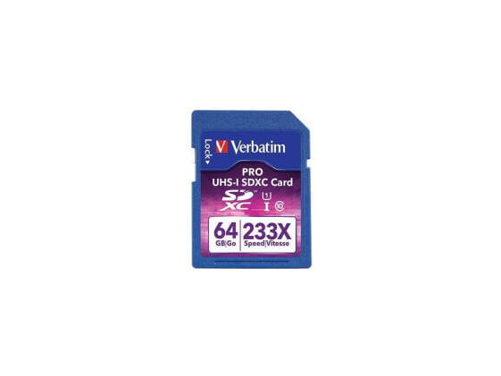 Verbatim PRO 233X 64GB Secure Digital Extended Capacity (SDXC) Flash Card Model