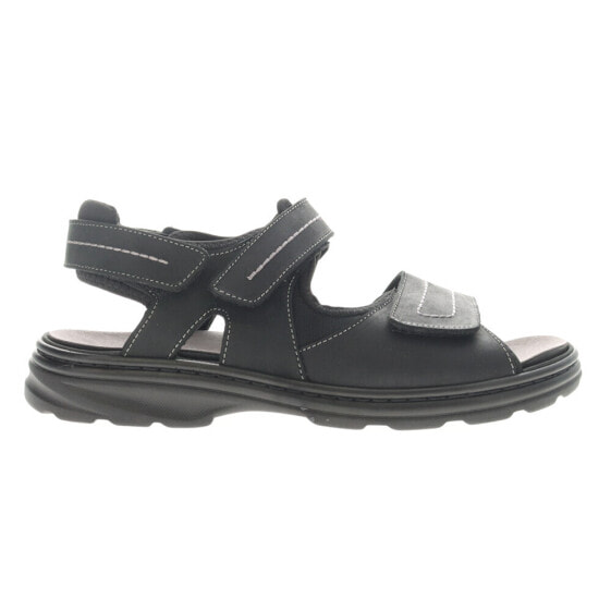 Propet Hudson Backstrap Mens Black Casual Sandals MSO033L-001