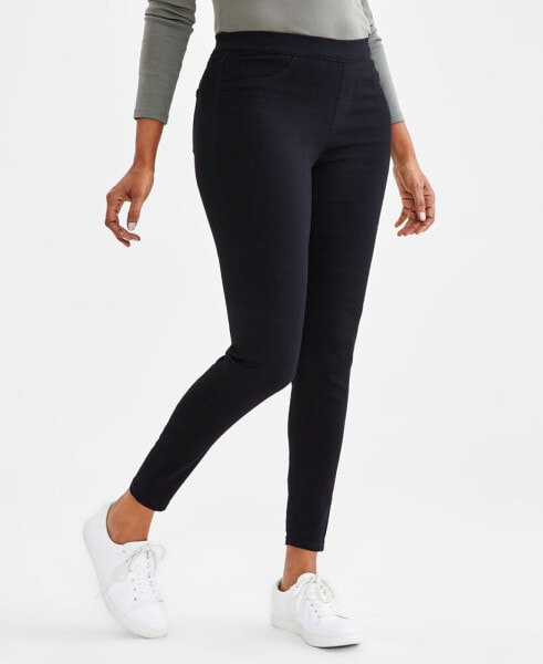 Petite Mid-Rise Pull On Jeggings, Created for Macy's