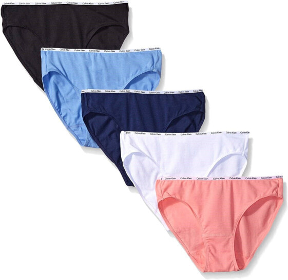 Calvin Klein 175911 Womens 5 Pack Bikini Briefs Underwear Solid Size Small