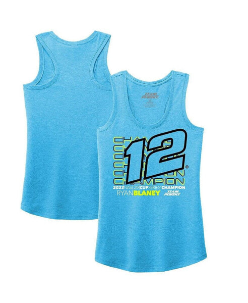 Women's Teal Ryan Blaney Tri-Blend Racer Back Tank Top