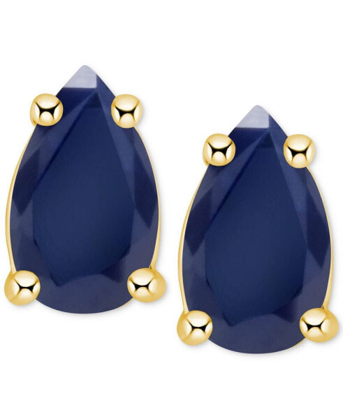Tanzanite Pear-Shape Stud Earrings (3/8 ct. t.w.) in 14k Gold (Also in Emerald, Ruby & Sapphire)