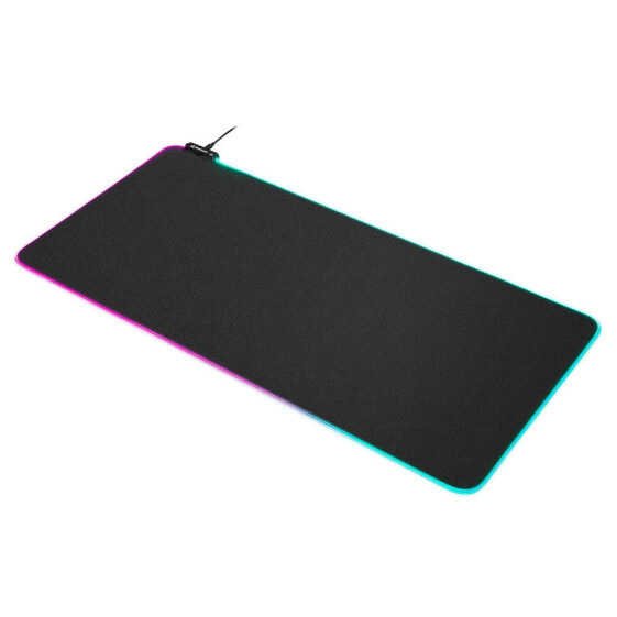 Sharkoon 1337 RGB V2 Gaming Mat - Black - Monochromatic - USB powered - Non-slip base - Gaming mouse pad