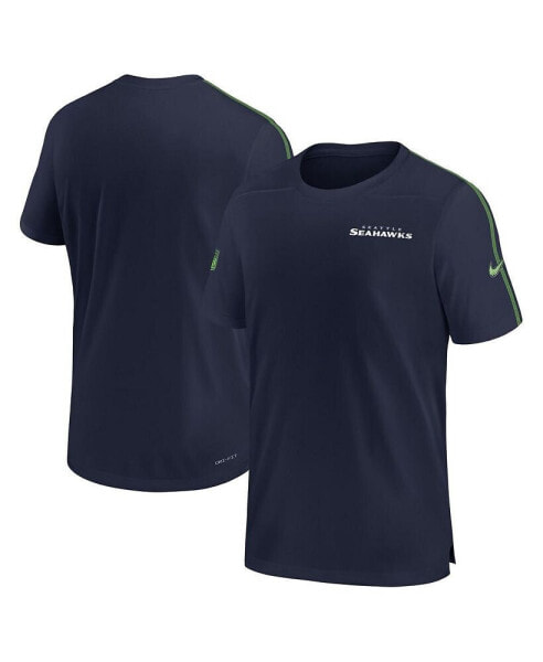 Men's College Navy Seattle Seahawks 2024 Sideline Coach UV Performance T-Shirt