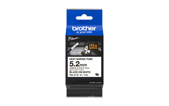 Brother HSE211E - Black - White - Brother - 5.2 mm - 1.5 m - 1 pc(s)