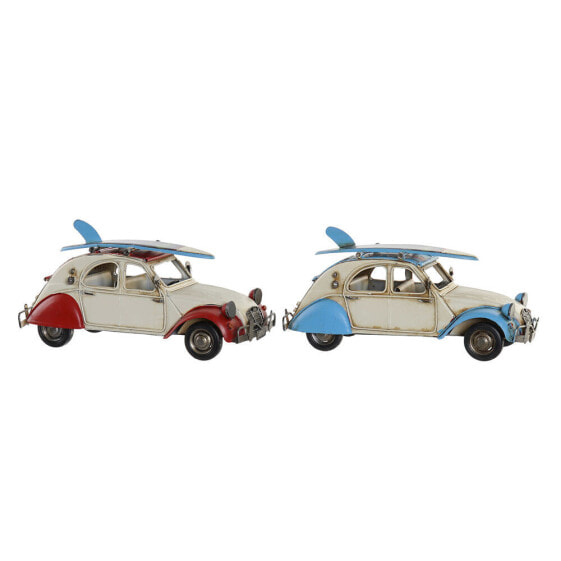 Decorative Figure DKD Home Decor 27 x 11 x 13 cm Red Car Blue Vintage (2 Units)