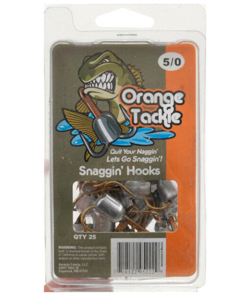 Orange Tackle Snaggin Hooks