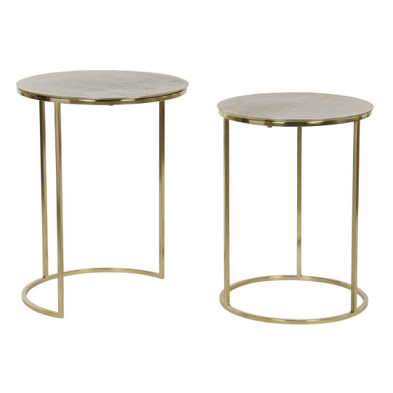 Набор из двух столиков DKD Home Decor Позолоченный Металл Алюминий 46 x 46 x 58 cm