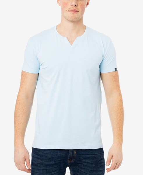 Men's Basic Notch Neck Short Sleeve T-shirt