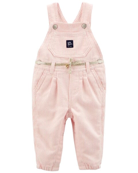 Baby Denim History Stripe Overalls 24M