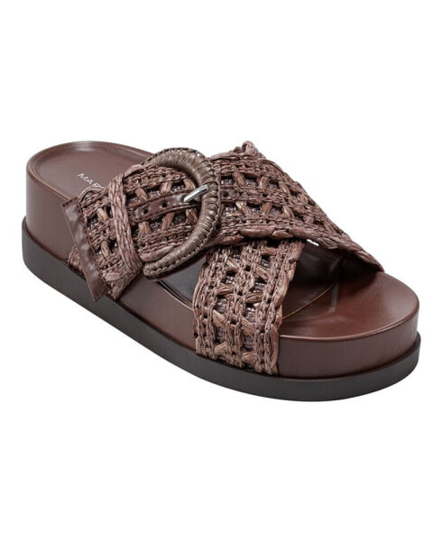 Women's Welti Woven Slip-On Flat Footbed Sandals