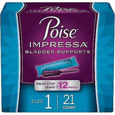 Poise Impressa Incontinence Bladder Control Support for Women - Size 1 - 21ct