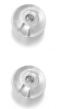 Earring closure - 2 pairs Silicone Silver