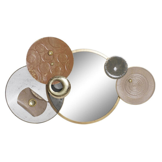 Wall Decoration DKD Home Decor Mirror Grey Golden Metal Terracotta Modern Circles (96,5 x 7 x 59 cm)