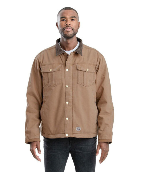 Men's Vintage Washed Sherpa-Lined Work Jacket