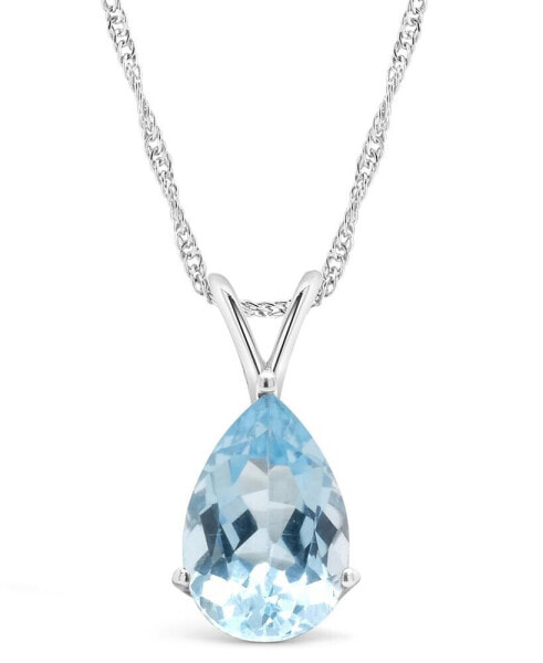 Topaz (3-5/8 ct. t.w.) Pendant Necklace in 14K White Gold