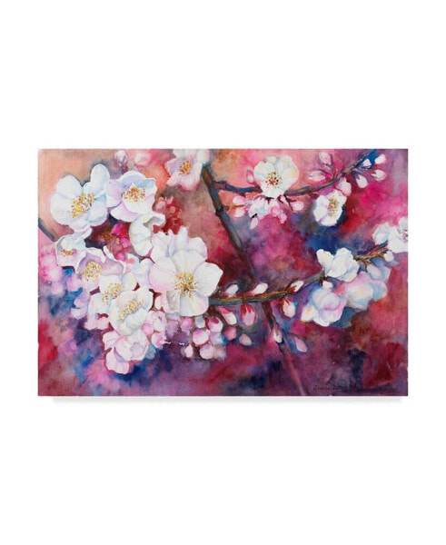 Joanne Porter 'Cherry Blossoms' Canvas Art - 24" x 16" x 2"