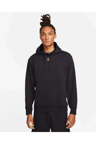 Court Fleece Erkek Kapüşonlu Tenis Siyah Sweatshirt DA5711-010