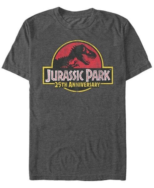 Jurassic Park Men's 25th Anniversary Logo Short Sleeve T-Shirt