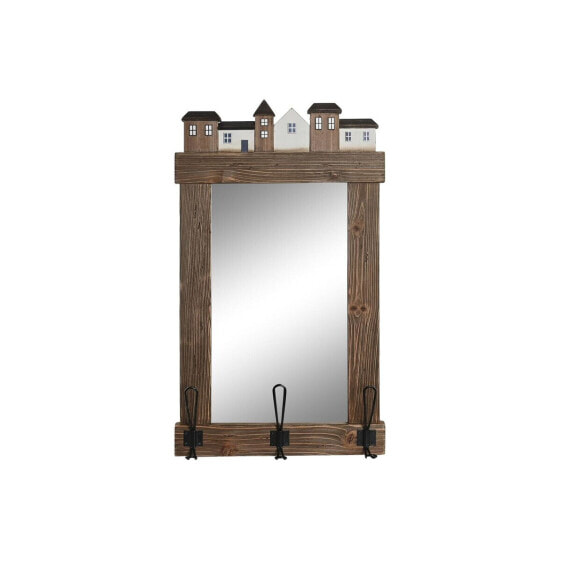 Настенное зеркало DKD Home Decor Отделка состаренная Стеклянный Металл Коричневый (40 x 9 x 68 cm)