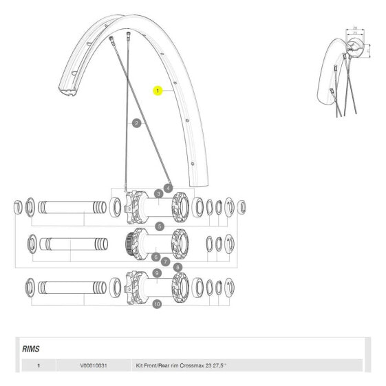 MAVIC Crossmax 23 Front/Rear Rim Kit