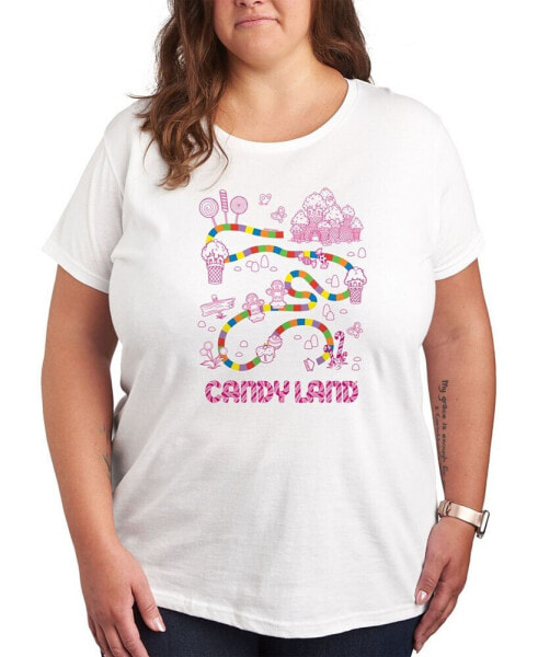 Air Waves Trendy Plus Size Candy Land Graphic T-shirt