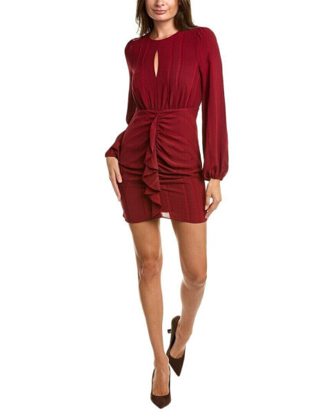 Bcbgeneration Shadow Stripe Mini Dress Women's Red 6