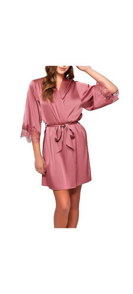 Women's Charlotte Satin and Lace Short Robe
