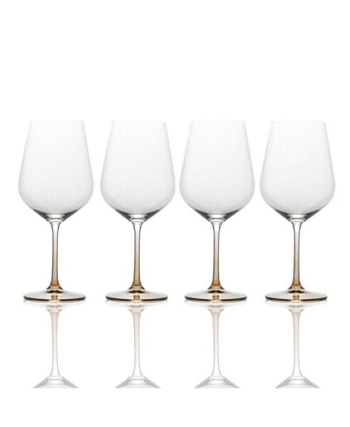 Gianna Ombre Amber Red Wine Glasses, Set of 4