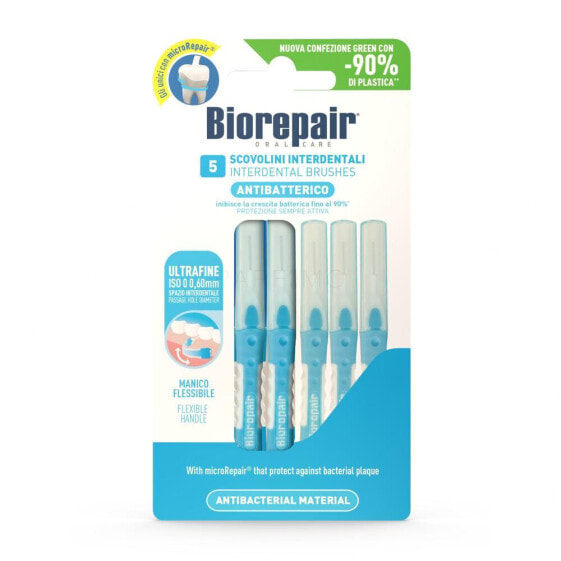 Biorepair Antibacterial Interdental Brush Super Fine 0,60 mm 5 St. zwischenraumzahnbürste unisex Interdentalbürsten 5 St.